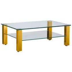 Couchtisch in Metall, Glas 110/70/42,5 cm