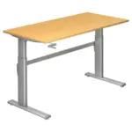 XXXLutz Lauterach - Ihr Möbelhaus bei Bregenz Schreibtisch 160/80/72-119 cm in Silberfarben, Buchefarben