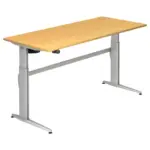 XXXLutz Lauterach - Ihr Möbelhaus bei Bregenz Schreibtisch 180/80/72-119 cm in Silberfarben, Buchefarben