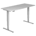 XXXLutz Lauterach - Ihr Möbelhaus bei Bregenz Schreibtisch 180/80/63,5-128,5 cm in Grau, Silberfarben