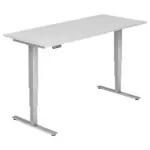 XXXLutz Lauterach - Ihr Möbelhaus bei Bregenz Schreibtisch 180/80/63,5-128,5 cm in Silberfarben, Weiß