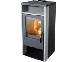 Kaminofen Firefix Kronos Naturstein 6,2 kW mit Holzfach