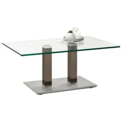 Couchtisch in Metall, Glas 110/70/46-65 cm