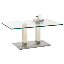 Couchtisch in Metall, Glas 110/70/46-65 cm