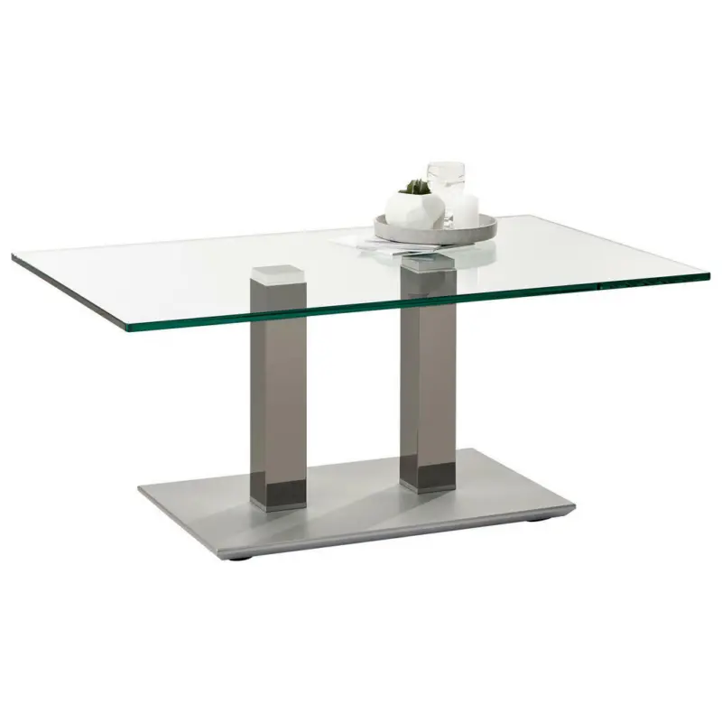 Couchtisch in Metall, Glas 110/70/46 cm