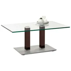 Couchtisch in Metall, Glas 110/70/46-65 cm