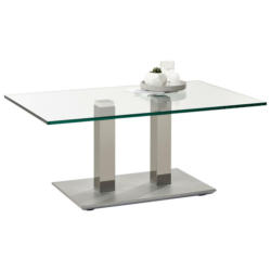 Couchtisch in Metall, Glas 110/70/46-65 cm