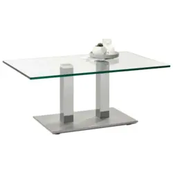Couchtisch in Metall, Glas 110/70/46-65 cm