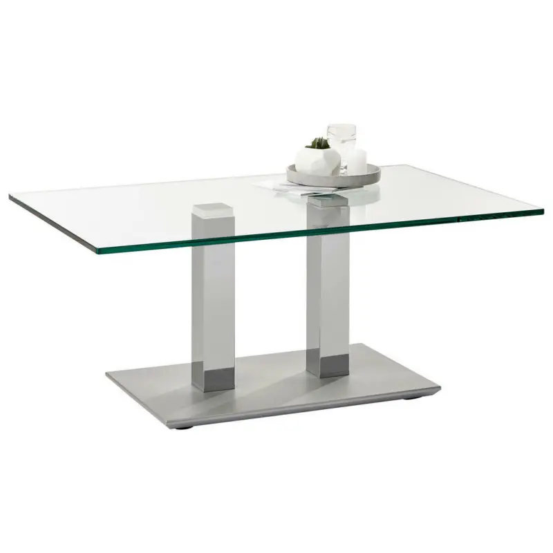 Couchtisch in Metall, Glas 110/70/46-65 cm