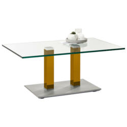 Couchtisch in Metall, Glas 110/70/46-65 cm