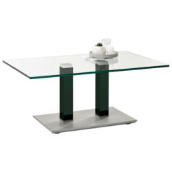 Couchtisch in Metall, Glas 110/70/46-65 cm