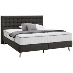 Boxspringbett 180/200 cm in Dunkelgrau