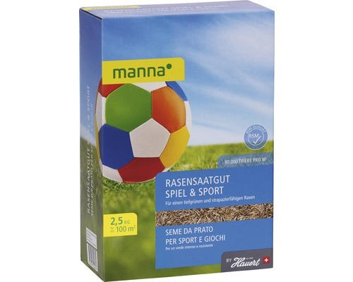 Rasensamen Manna Saat Spiel- & Sportrasen 2,5 kg / 100 m²