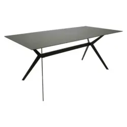 Esstisch in Metall, Glas, Keramik 180/90/75 cm