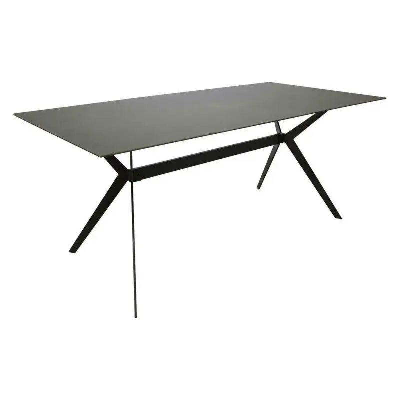 Esstisch in Metall, Glas, Keramik 180/90/75 cm