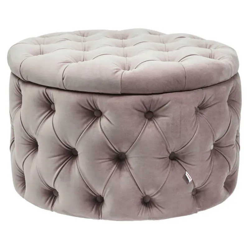 Hocker in Textil Grau