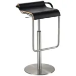 XXXLutz Lauterach - Ihr M&ouml;belhaus bei Bregenz Barhocker in Metall, Leder Schwarz, Edelstahlfarben