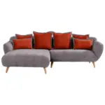 XXXLutz Lauterach - Ihr M&ouml;belhaus bei Bregenz Ecksofa in Chenille Rot, Dunkelgrau