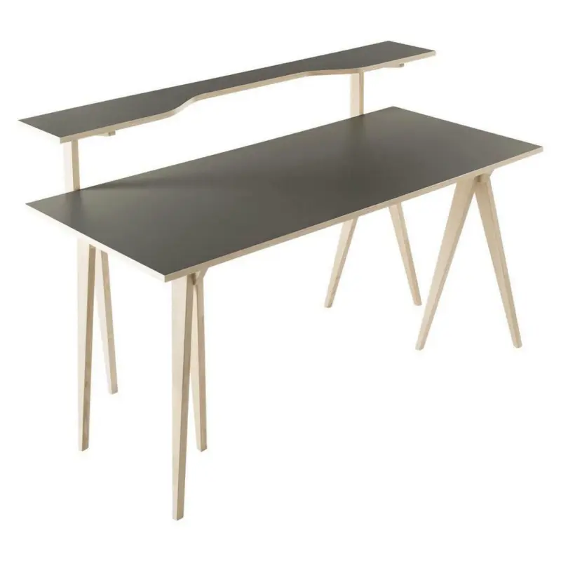 Schreibtisch 160/75/100 cm in Schlammfarben, Eichefarben