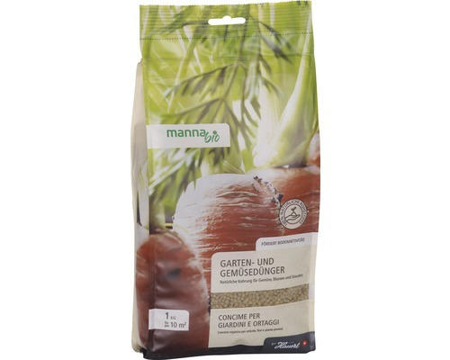 Garten- & Gemüsedünger Manna Bio 1 kg / 10 m²