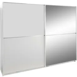 Schwebetürenschrank in Weiß