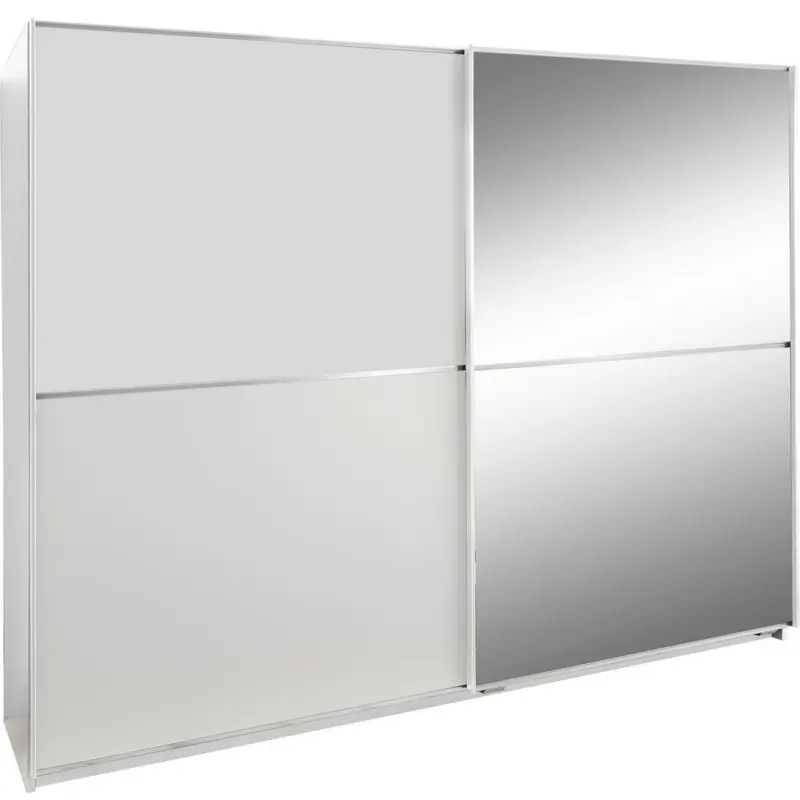 Schwebetürenschrank in Weiß