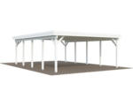 Hornbach Doppelcarport Palmako Karl 40,6 m² 600 x 762 cm weiß