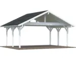Hornbach Doppelcarport Palmako Robert 20,6 m² 635 x 510 cm weiß