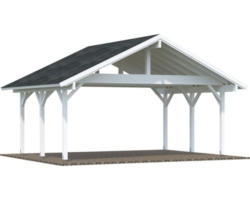 Doppelcarport Palmako Robert 20,6 m² 635 x 510 cm weiß