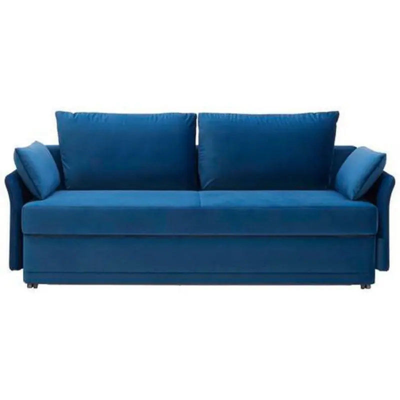 Schlafsofa in Velours Petrol