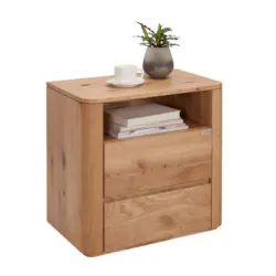 Nachtkästchen in massiv Wildeiche Eichefarben