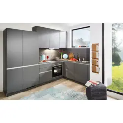 Eckküche 290/185 cm in Anthrazit