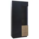 XXXLutz Lauterach - Ihr Möbelhaus bei Bregenz Vitrine in furniert Eiche Eichefarben, Dunkelgrau