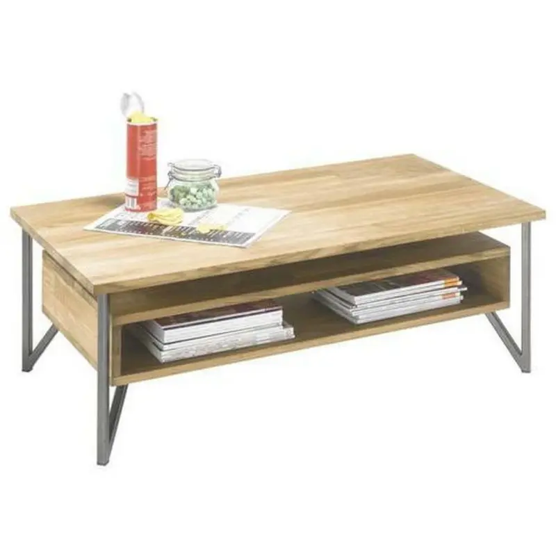Couchtisch in Holz, Metall 110/60/40 cm