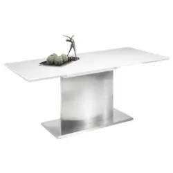 Esstisch in Metall, Glas 180-260/90/76 cm