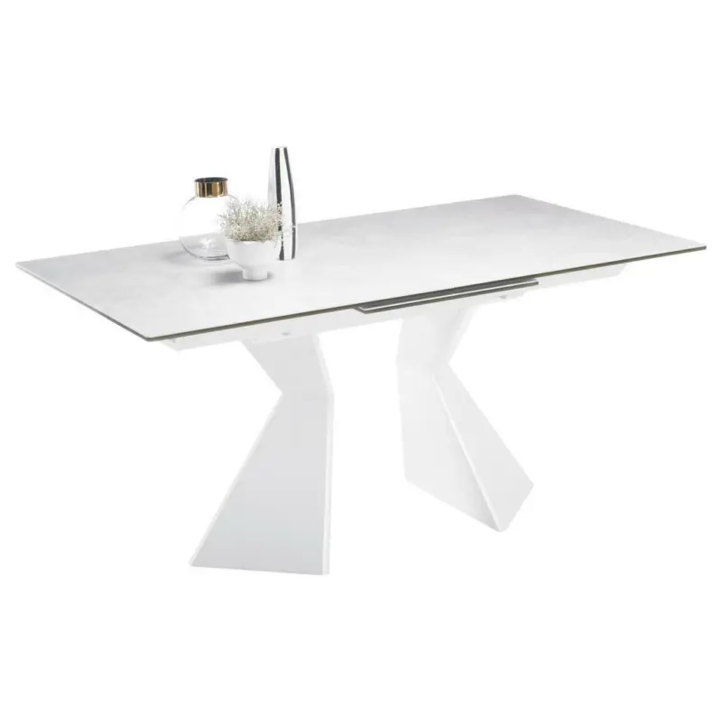 Esstisch in Glas, Keramik, Holzwerkstoff 160-210/90/76 cm