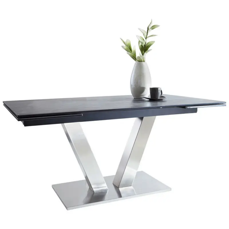 Esstisch in Metall, Glas, Keramik 160-240/90/76 cm