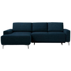 Ecksofa in Chenille Blau