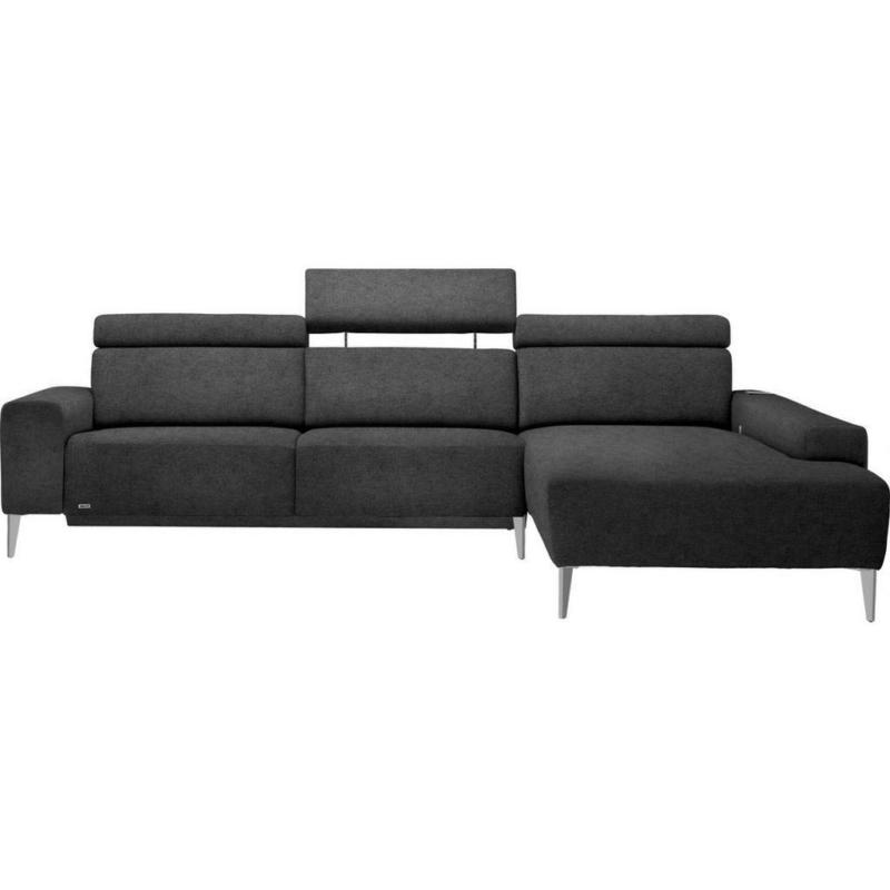 Ecksofa in Chenille Anthrazit