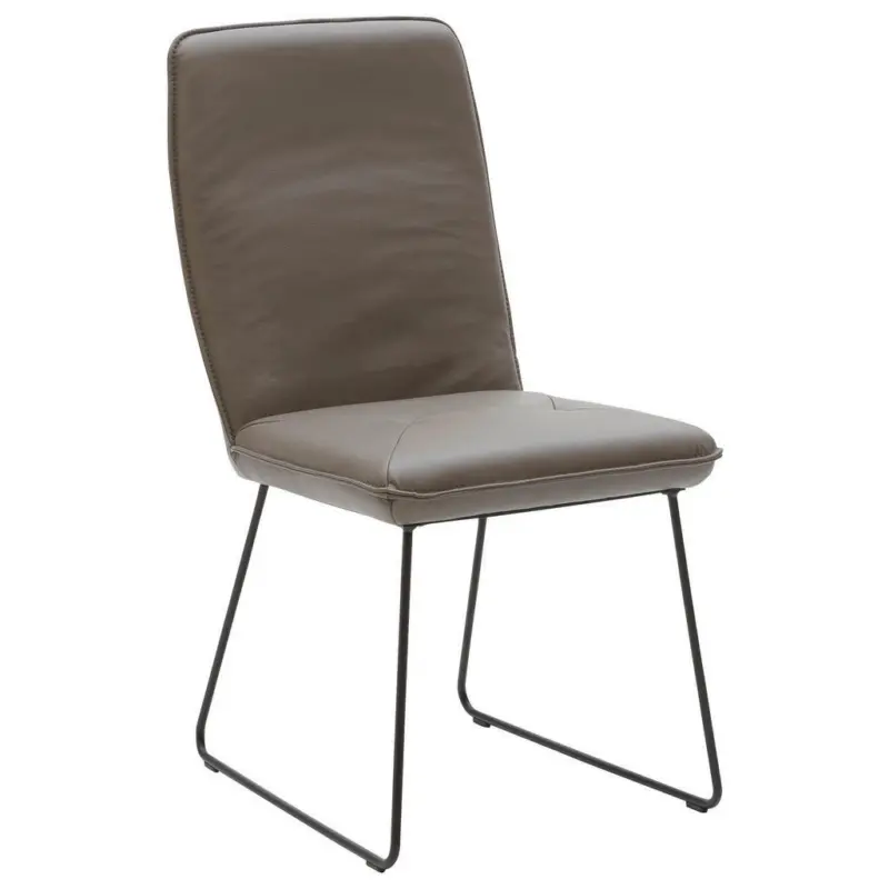 Stuhl in Stahl Echtleder pigmentiert