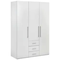 Drehtürenschrank in Weiß