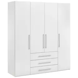 Kleiderschrank in Weiß Hochglanz