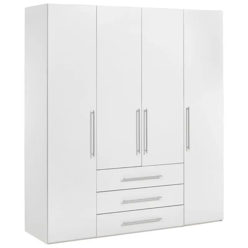 Kleiderschrank in Weiß Hochglanz