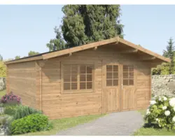 Gartenhaus Britta 22,3 m² 480 x 480 cm Tauchimprägniert braun