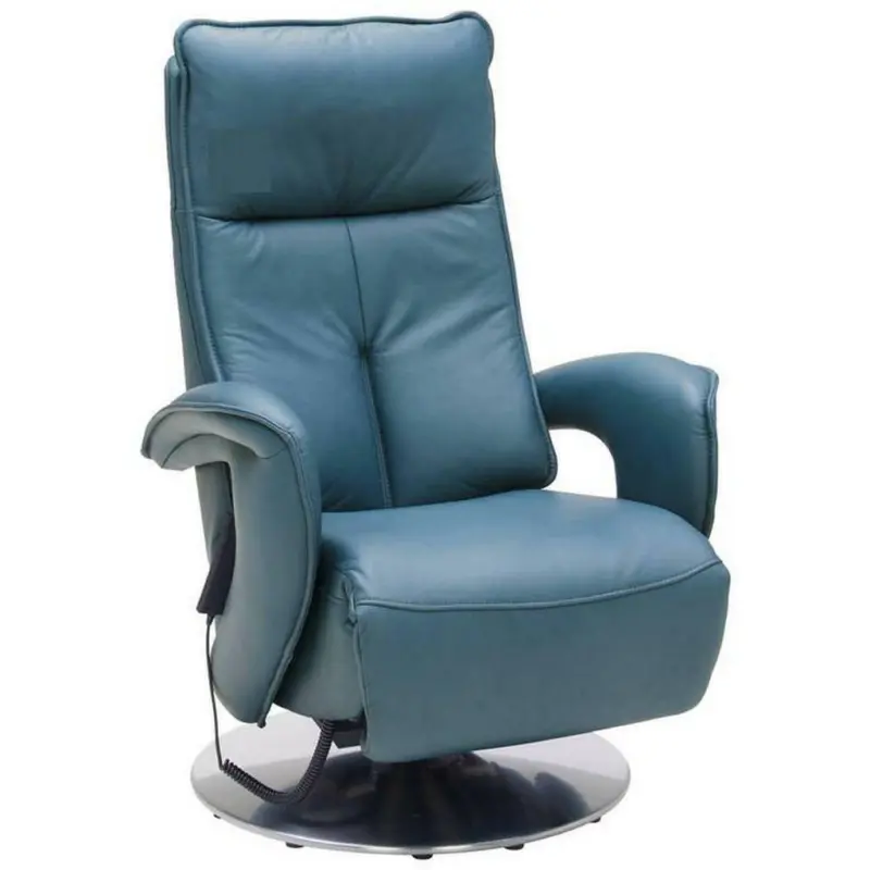 Relaxsessel in Leder Blau