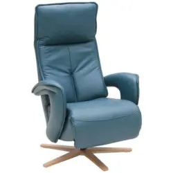Relaxsessel in Leder Blau