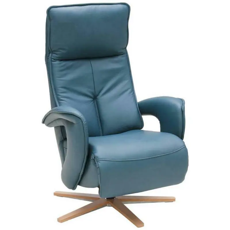 Relaxsessel in Leder Blau
