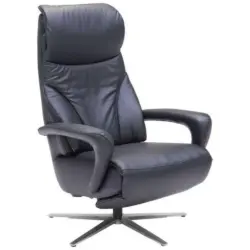 Relaxsessel in Leder Schwarz