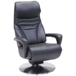 Relaxsessel in Leder Schwarz