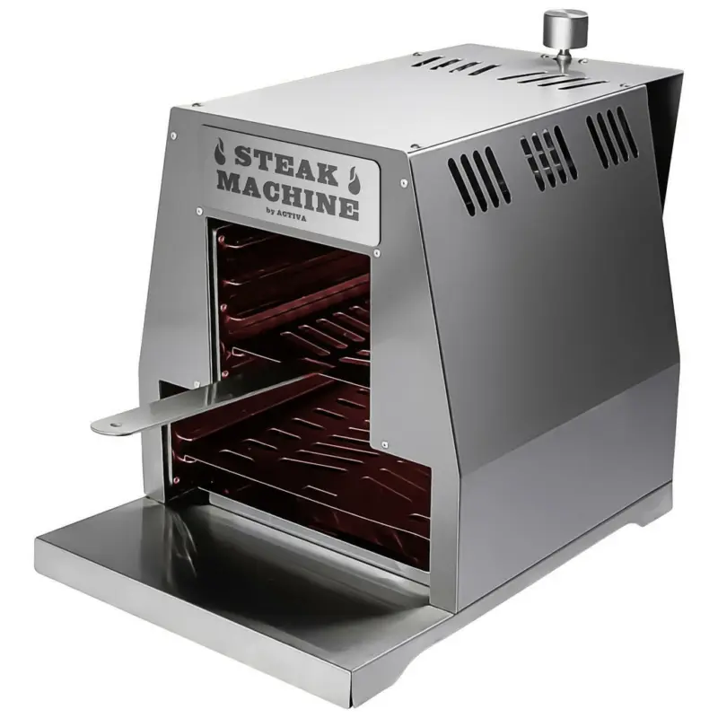 Gasgrill Steak Machine Silberfarben